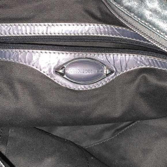 Francisco Biasia metallic gray nylon with leather trim bag - Picture 4 of 5